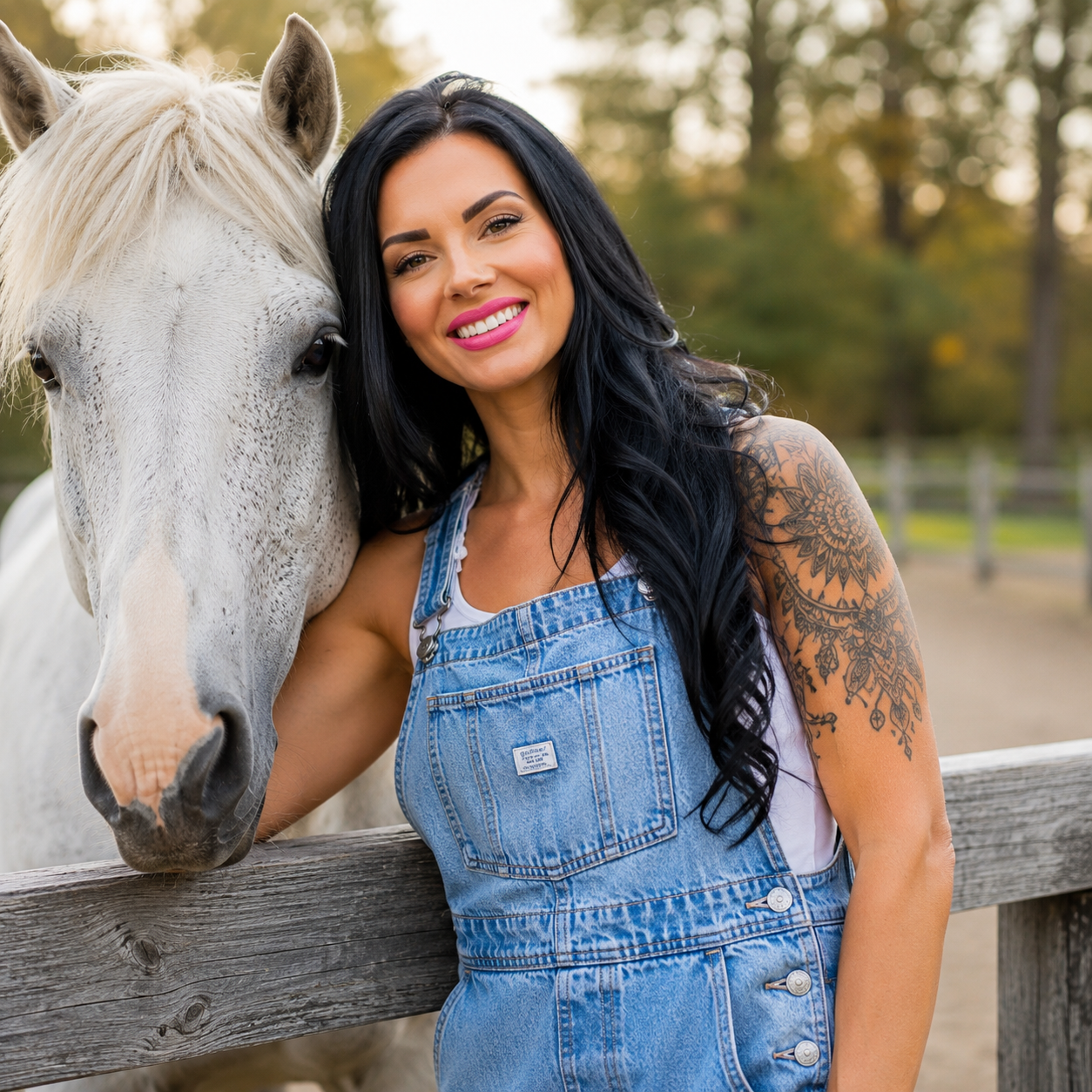 Samantha Bata with her horse